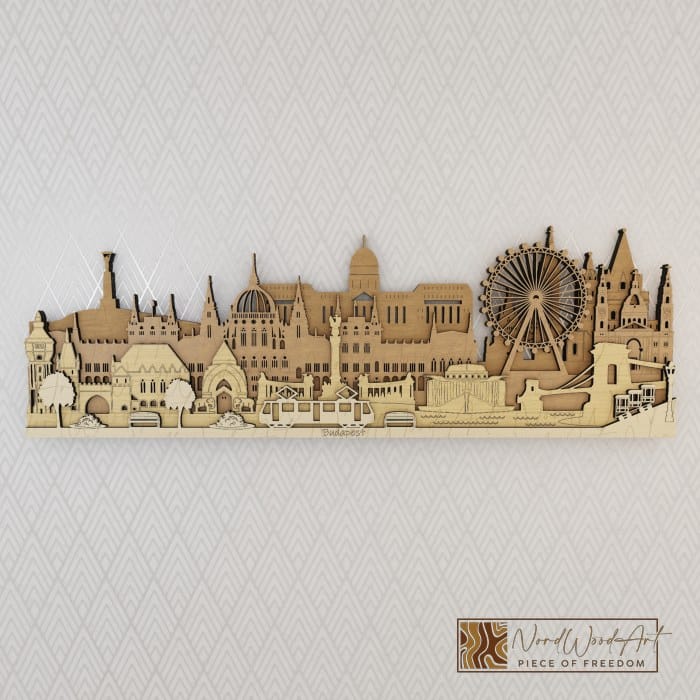 Budapest városkép nordwoodart fa dísztárgy