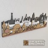 Budapest városkép - ében-fehér-világos_tölgy-dió színben nordwoodart fa dísztárgy