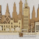 London városkép nordwoodart fa dísztárgy